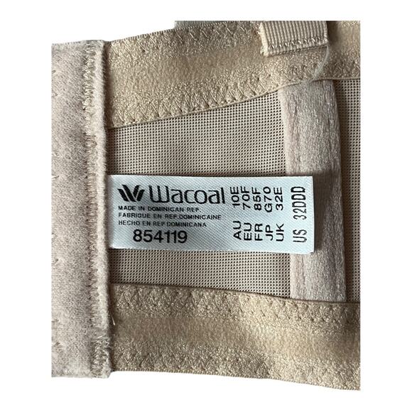 Wacoal bra 854119 Red Carpet Convertible strapless tan 32DDD 32F MISSING STRAPS - Picture 3 of 4